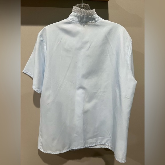 Vintage Ruffle Lace Short Sleeve Women’s Sears Shirt - Picture 6 of 9
